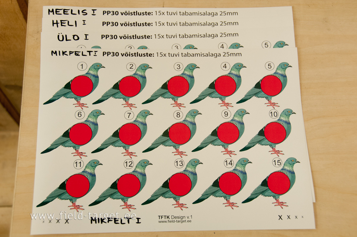 TFTK uued märklehed - sihtmärkideks on tuvid